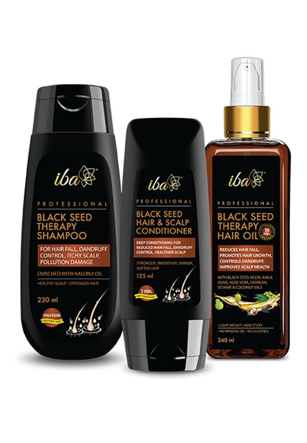 Black Seed Therapy Shampoo, Conditioner, Hair oil Combo