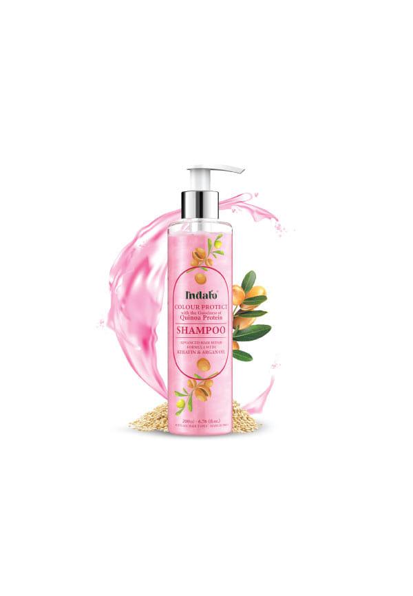 Quinoa Protein Colour Protect Shampoo with Argan Oil for Colour and Damaged Hair Repair - Keratin Hair Treatment Smoothing & Nourishing, Free of Sulp