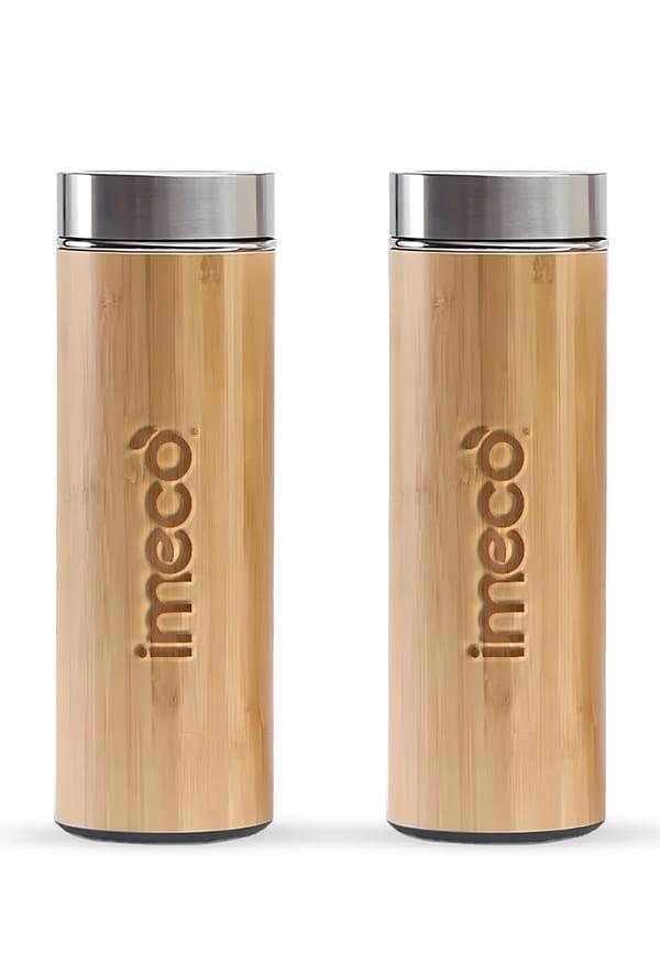 ECO-POUR Flat Head Bamboo Bottle with Stainless Steel Lid