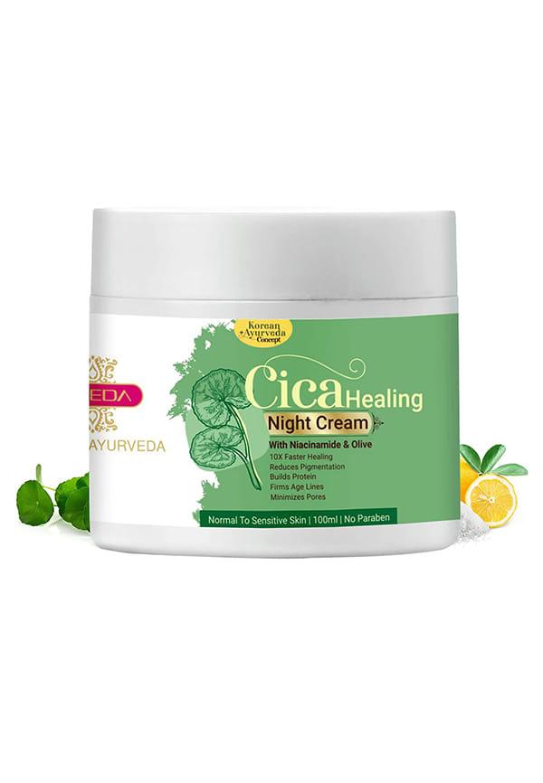 Cica Healing Night Cream, Reduces Pigmentation, Acne Scars