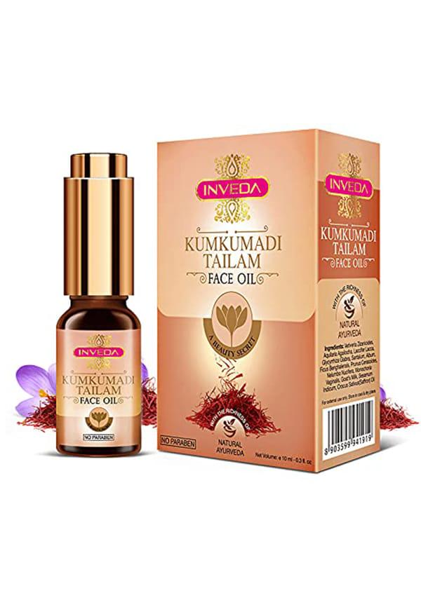 Kumkumadi Tailam Face Oil Prevents Dull Skin, Acne Spots, Sun Tan, Dark Circles