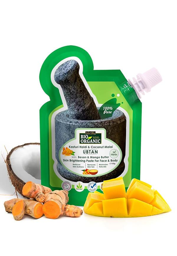Bio Organic Kasturi Haldi & Coconut Malai Ubtan