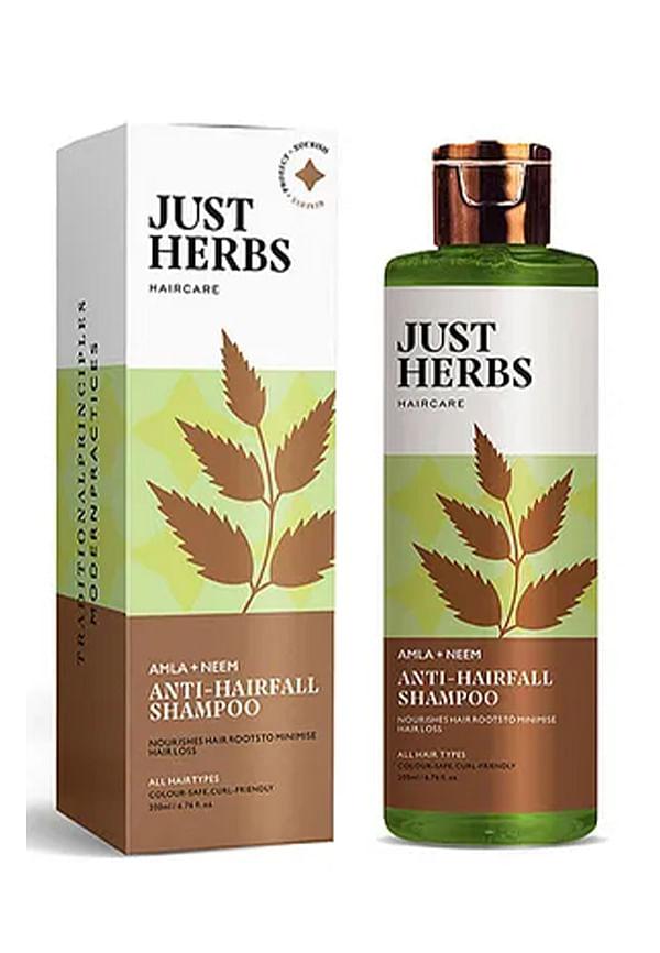Just Herbs Anti-Hairfall Shampoo with Amla & Neem