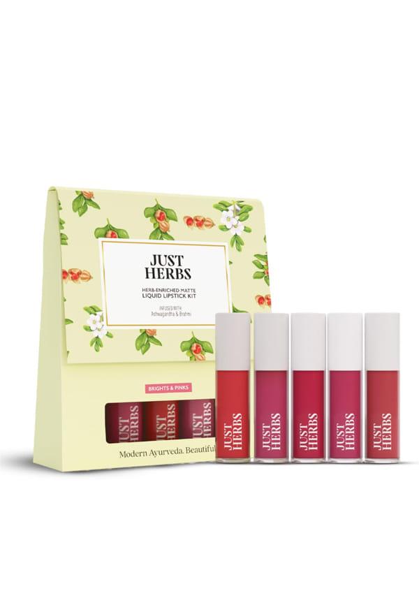 Matte Liquid Lipstick Set Of 5 With Sweet Almond Oil