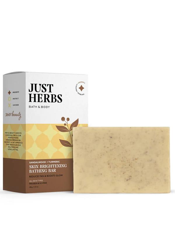 Skin Brightening Bathing Bar with Sandalwood and Turmeric