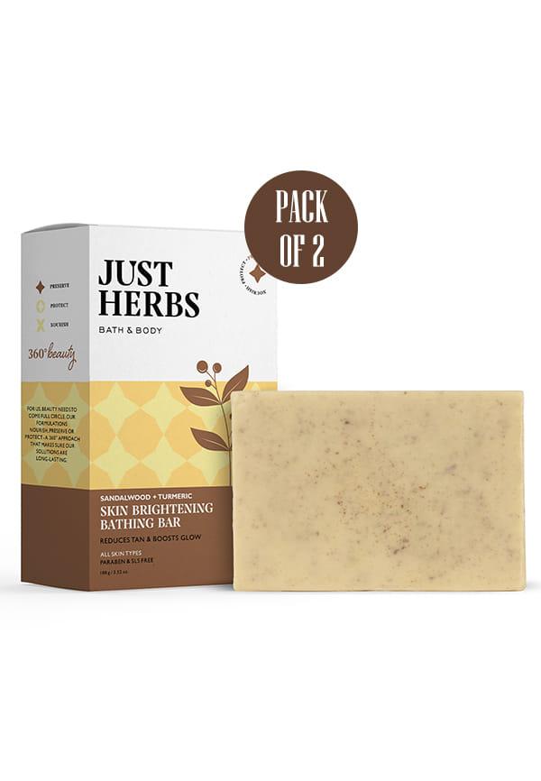 Skin Brightening Bathing Bar with Sandalwood and Turmeric