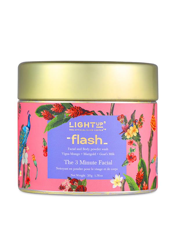 Flash Face & Body De-tan and Brightening Ubtan - 3 Minute Facial in a Jar