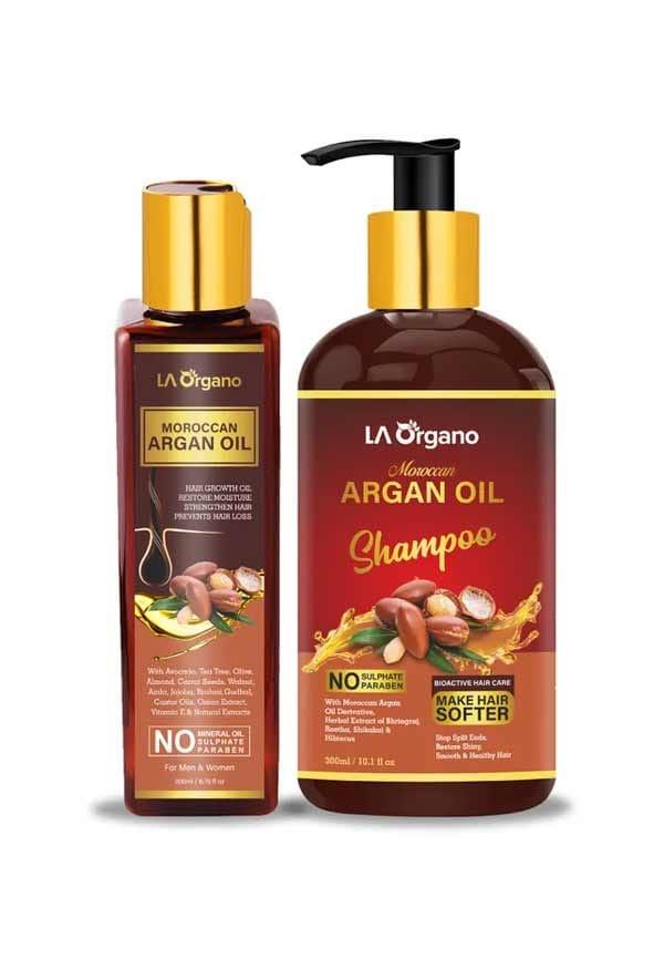Argan Hair Oil & Shampoo For Hair Growth,Smooth & Shiny Hair