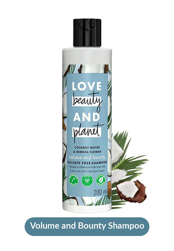 Coconut Water and Mimosa Flower Sulfate Free Volume and Bounty Shampoo
