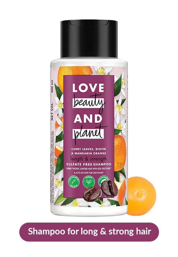 Curry Leaves, Biotin & Mandarin Sulfate Free Shampoo for long & strong hair