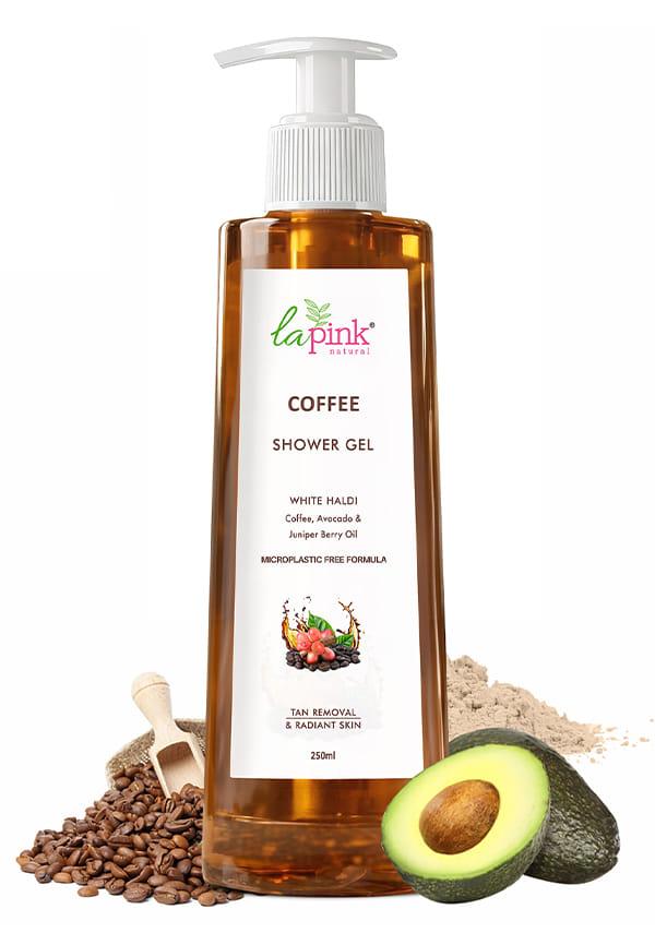 Coffee Shower Gel with White Haldi for Tan Removal and Radiant Skin
