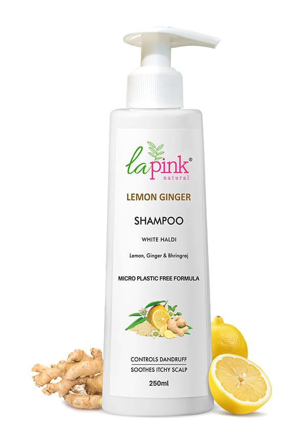Lemon Ginger Shampoo with White Haldi to Control Dandruff & Soothe Itchy Scalp