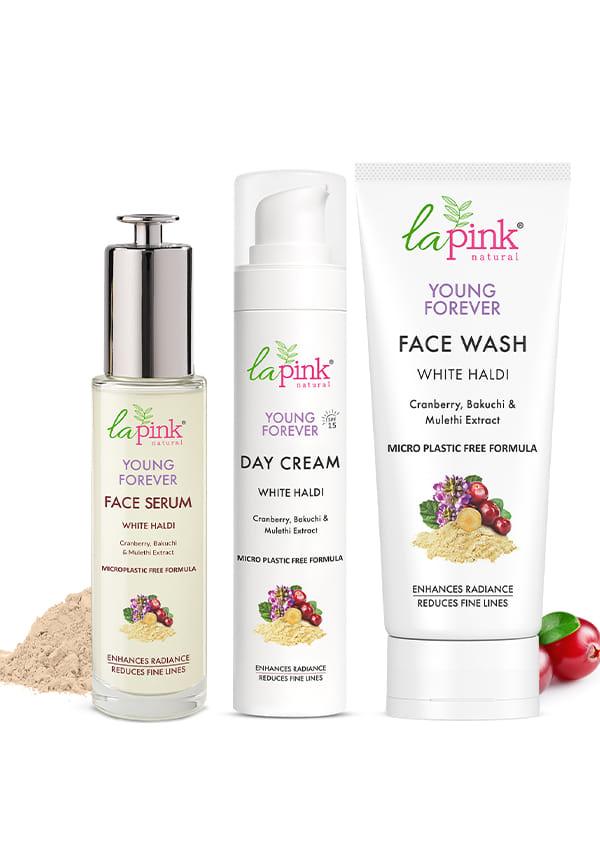 Young Forever Complete Skincare Combo with 100% Microplastic Free Formula, Reduces Fine Lines