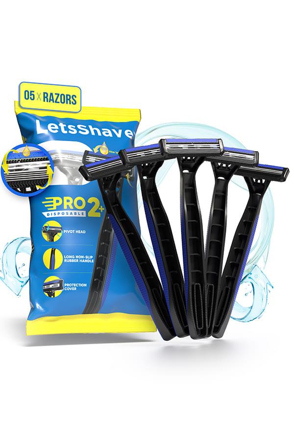 LETSSHAVE Pro 2 Plus Disposable Razor For Men