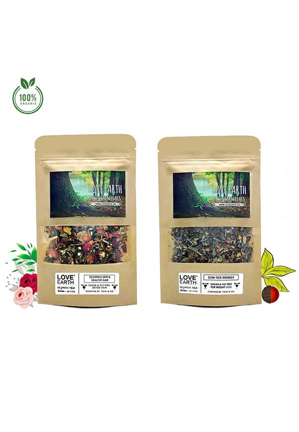 60 Days Tea-Tox Combo- Glowing Skin, Healthy Hair, Slimming