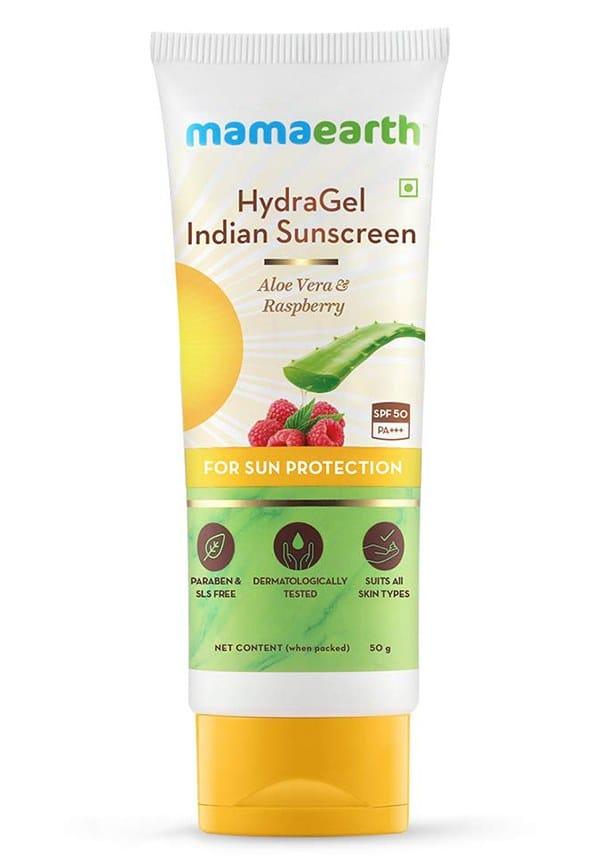 Hydragel Indian Sunscreen Spf 50, With Aloe Vera & Raspberry