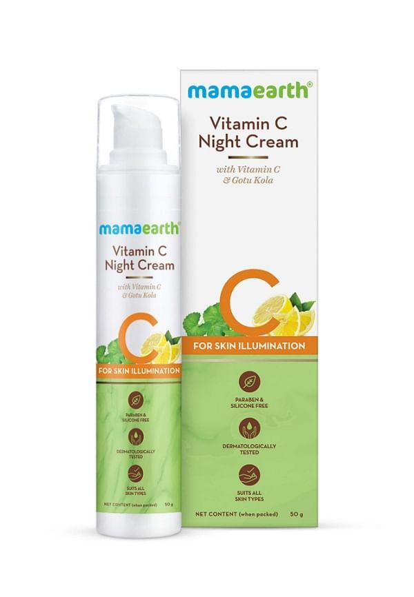 Vitamin C Night Cream For Women with Vitamin C & Gotu Kola for Skin Illumination