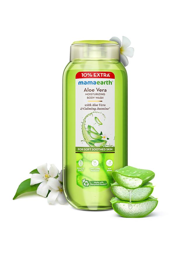 Aloe Vera Moisturizing Body Wash with Aloe Vera & Calming Jasmine Scent For Soft & Soothed Skin - 275 ml | Intensely Moisturizes | Long Lasting Fragr