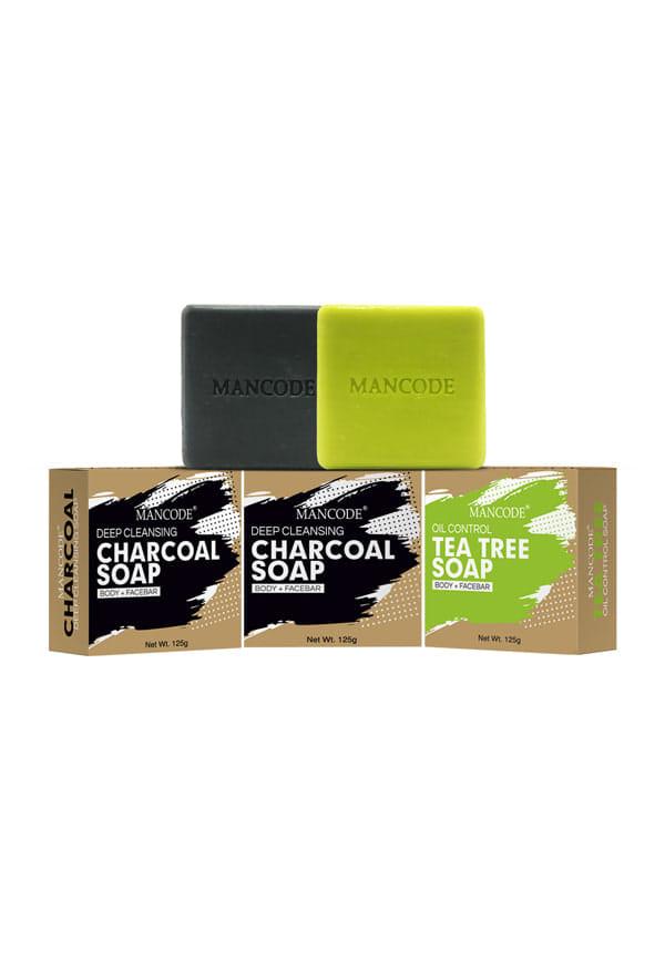 Charcoal Deep Cleansing, Charcoal Deep Cleansing And Tea Tree Oil Control Soap