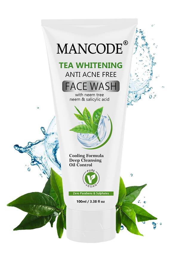 Tea Whitening Anti Acne Free Face Wash Deep Cleansing & Brightening