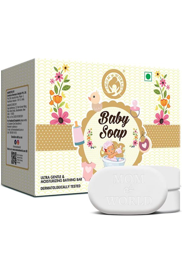 Natural Baby Soap Enriched with Organic Coconut Oil, Sweet Almond Oil, Vitamin E, Shea and Cocoa Butter