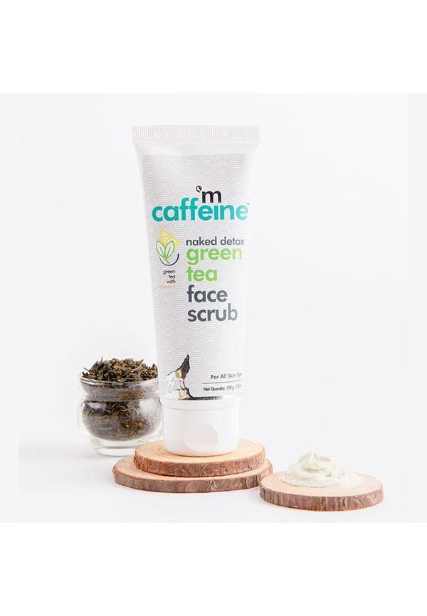 Green Tea Face Scrub with Vitamin C & Hyaluronic Acid