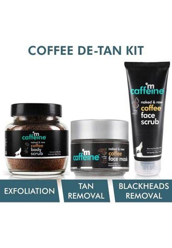 Coffee De-Tan Kit with Body Scrub, Face Scrub & Face Mask