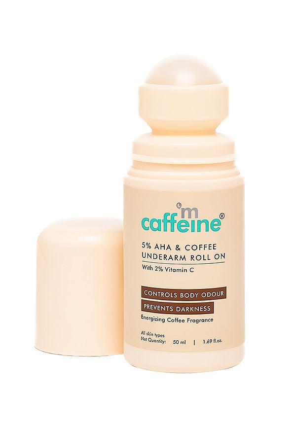 5% Aha Underarm Roll On|Lactic Acid & Fresh Coffee Deodarant
