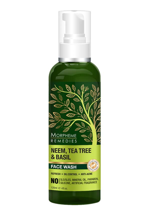 Remedies Neem, Tea Tree & Basil - Oil Control, Anti Acne Face Wash