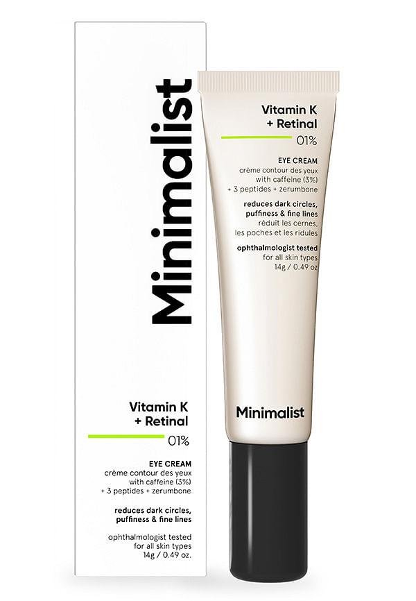 Vitamin K + Retinal 01% Eye Cream for under-eye dark circles & Puffiness