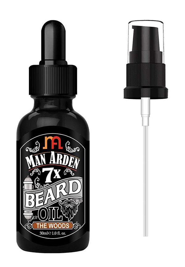 Man Arden 7X Beard Oil (The Woods) - 7 Premium Oils Blend Supports Beard Growth & Nourishment