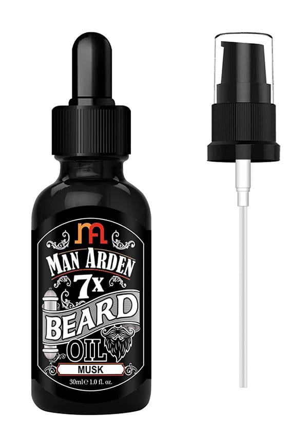 Man Arden 7X Beard Oil (Musk) - 7 Premium Oils Supports Beard Growth & Nourishment
