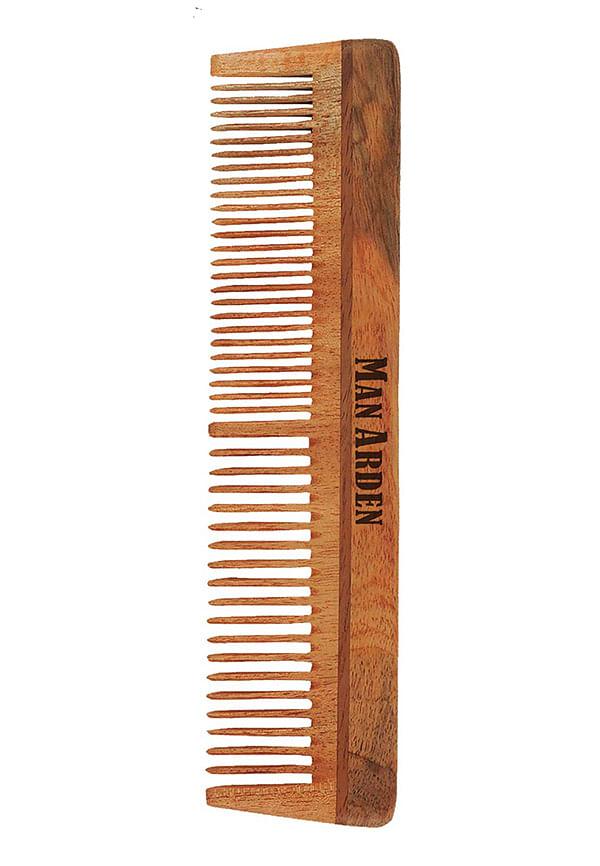 Natural Kacchi Neem Wood Hair Comb For Healthy Scalp