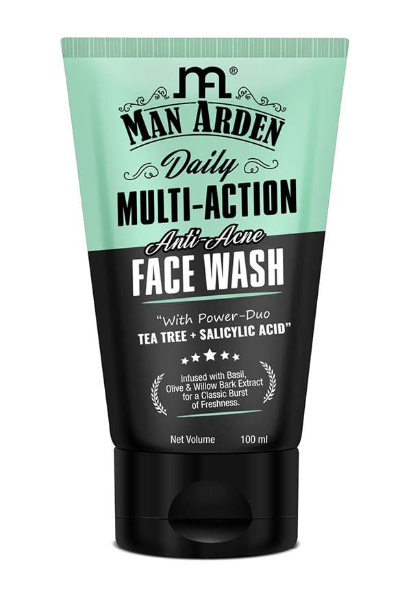 Daily Multi-Action Anti Acne Face Wash For Oily Skin | With Power Duo Tea Tree + Salicylic Acid 1% for Acne-Prone Skin