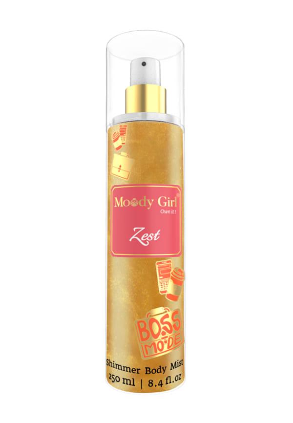 Zest Luxury Shimmer Body Mist for Women | Fresh, Fruity & Gardenia | Musky