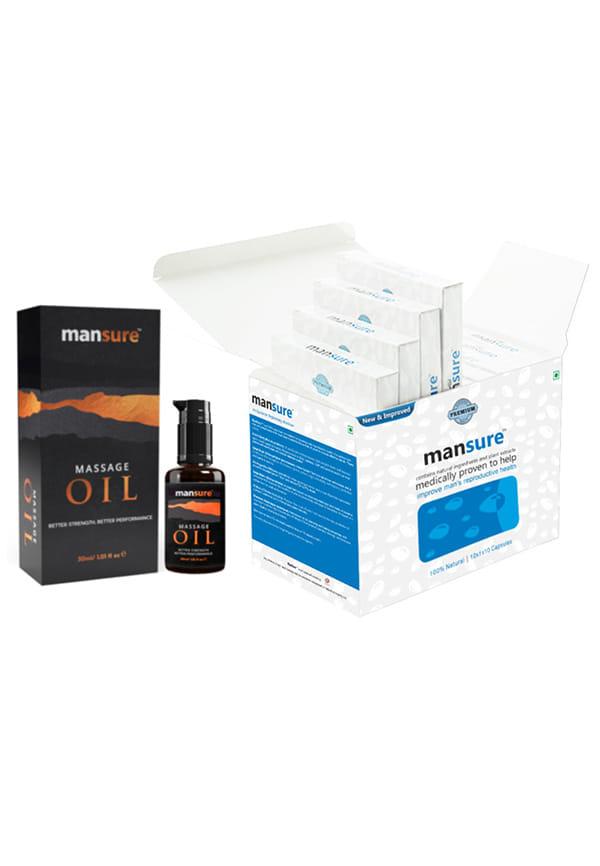 Massage Oil And Reproductive Health Capsules For Men