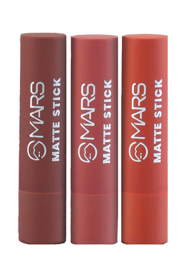 Matte Box Set of 3 Lipsticks for Women | Long-Lasting | Smooth Finish
