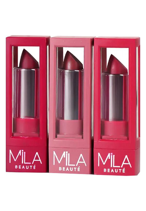 Matte Lipstick Set of Three, Pinks