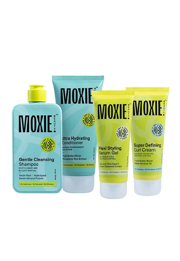 Curly Travel Routine - Shampoo, Conditioner, Curl Cream & Styling Serum Gel for Curly Hair