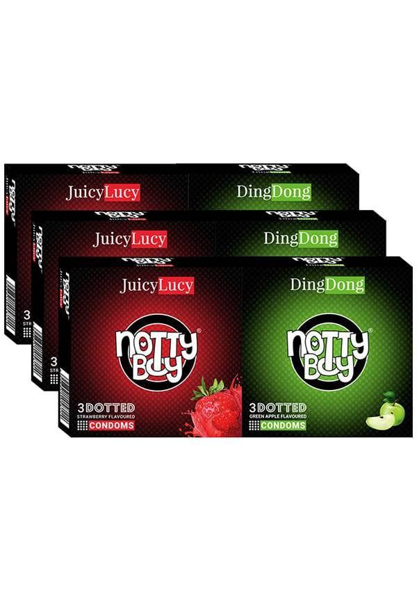 STRAWBERRY + GREEN APPLE Condom (Set of 6, 18 Sheets)