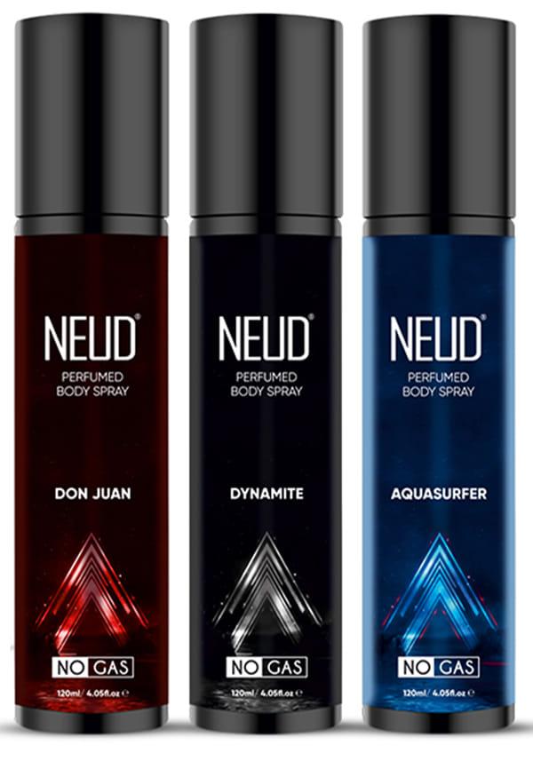 3-in-1 Perfumed Body Sprays for Men, Long-Lasting Deodorants - 1 Set