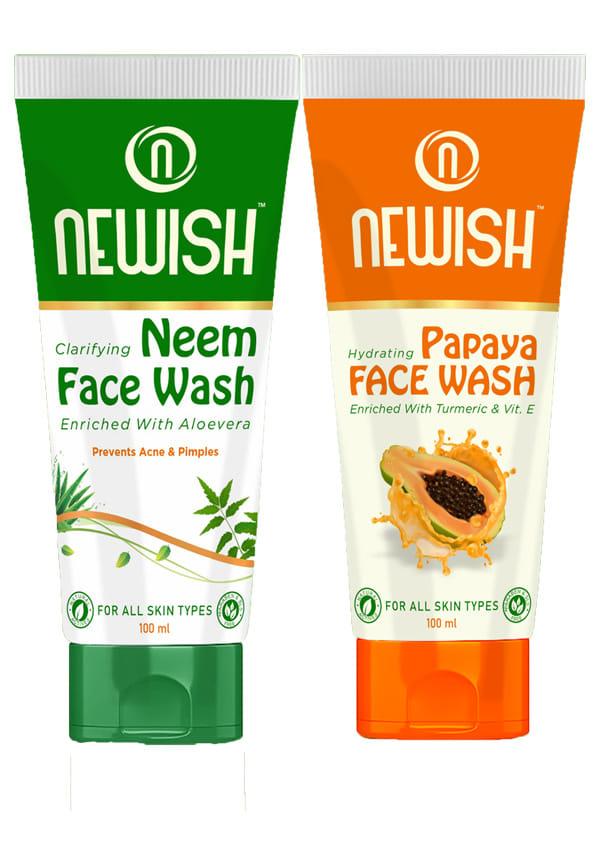 Combo Pack of Clarifying Neem & Hydrating Papaya Face Wash