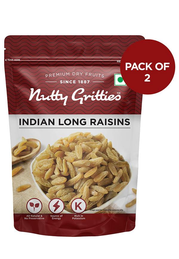 Indian Long Raisins, Seedless Premium Green Raisins, Kishmish, Healthy Snack
