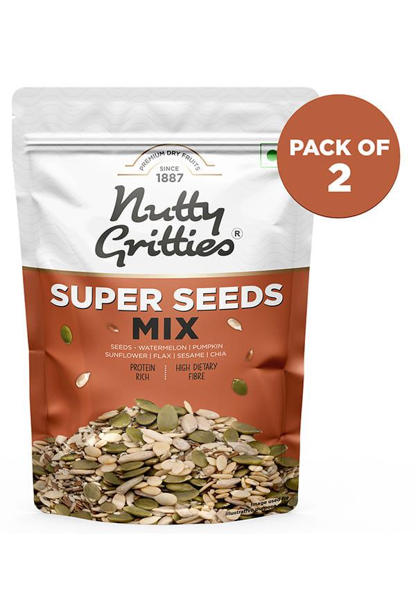 Super Seeds Mix - Roasted - Flax, Chia, Sesame, Sunflower, Watermelon, Pumpkin Seeds
