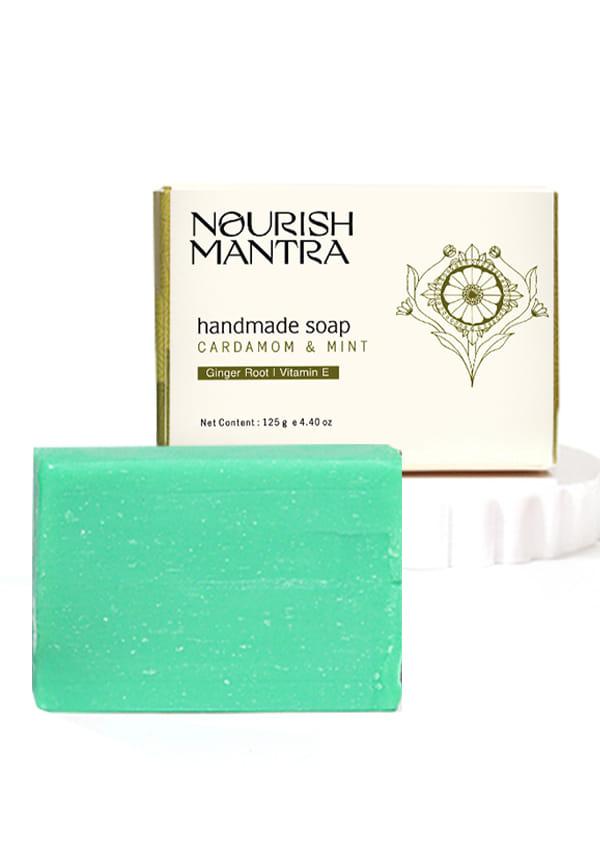 Cardamom & Mint Handmade Bathing Bar Soap for Moisturized and Smooth Skin
