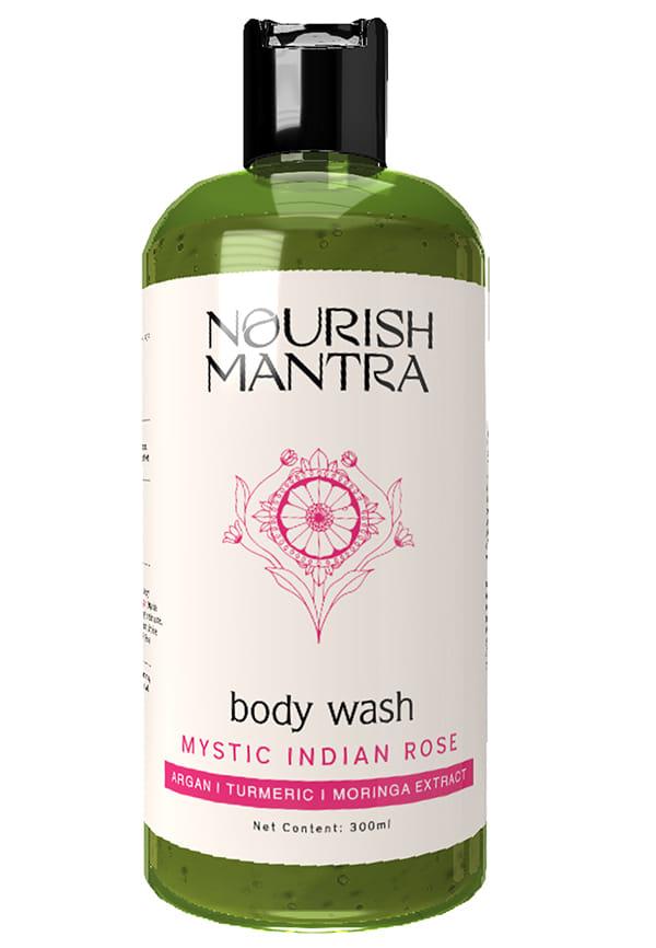 Mystic Indian Rose Exfoliating Body Wash for Radiant Skin & Gentle Exfoliation
