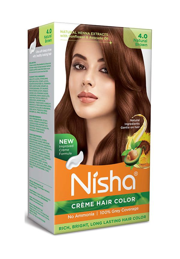 Nisha Creme Hair Color, Permanent for Women & Men, Ammonia Free | Flame Red | 150gm Box | Pack of 1