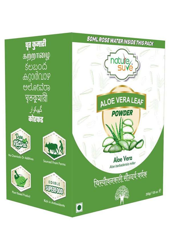Aloe Vera Leaf Powder with Rose Water