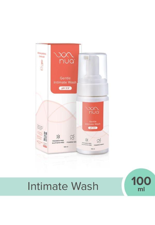 Nua Foaming Intimate Wash with Aloe Vera + Lactic Acid, 100ml