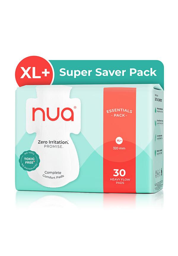 Nua Complete Comfort 30 Heavy Flow XL+ Sanitary Pad